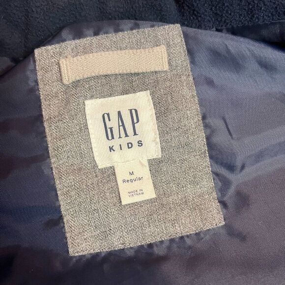 Gap Kids Gray Puffer Zip Up Vest Size M - Picture 2 of 5